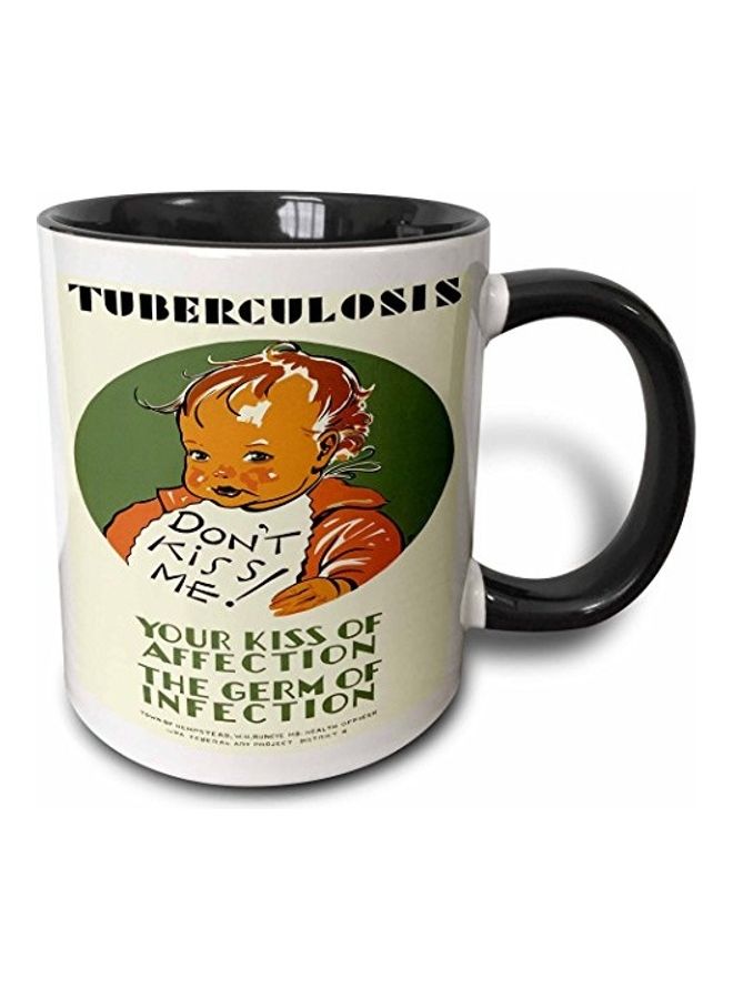 3DROSE Tuberculosis Public Health Wpa Poster With Infant Two Tone Mug Multicolour