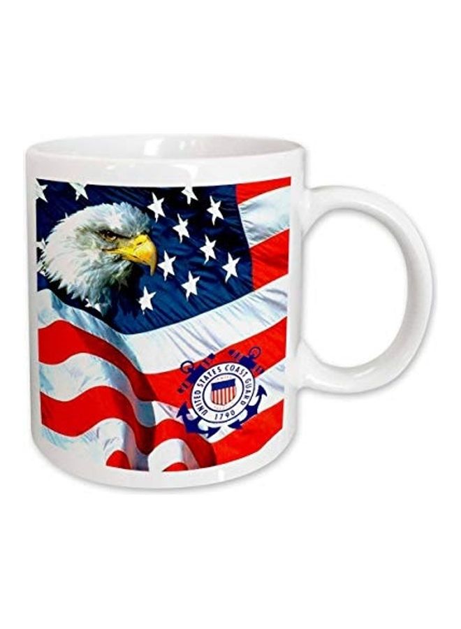 3Dروز مج بطبعة علم خفر السواحل الأمريكي متعدد الألوان