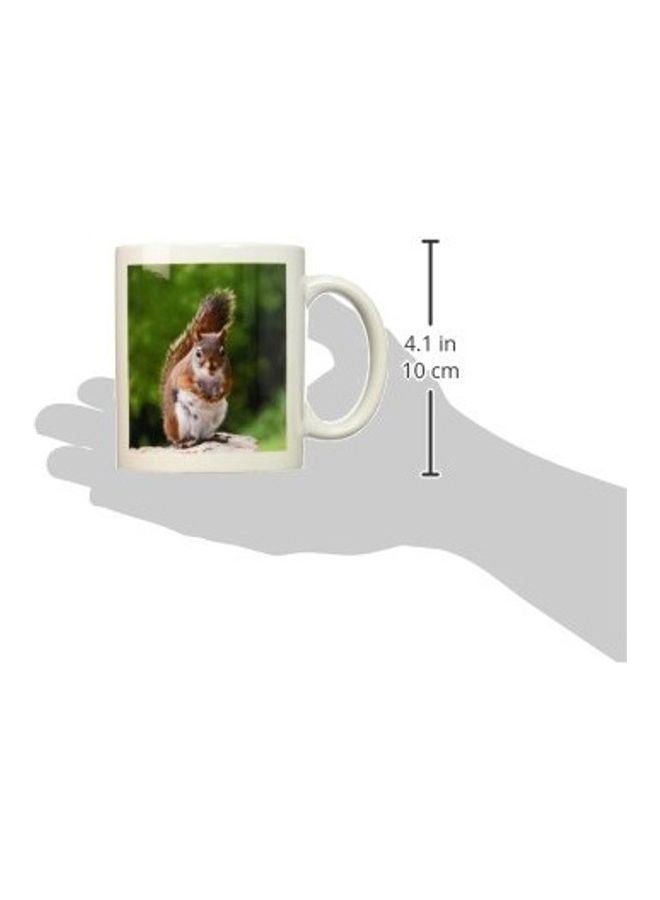 3DROSE Squirrel Printed Ceramic Coffee Mug Multicolour - Image 2