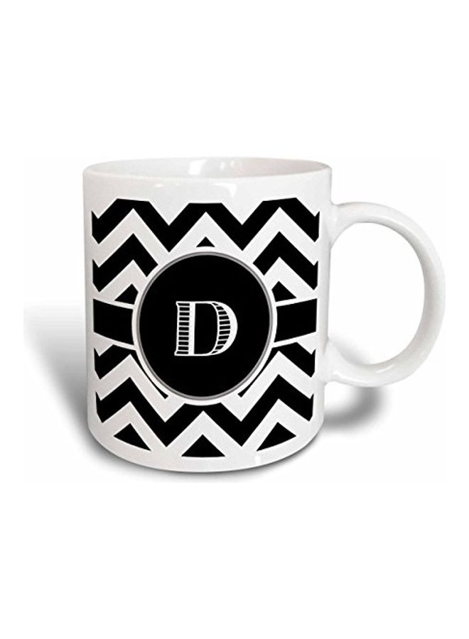 3DROSE 3D Painted Coffee Mug Black/White