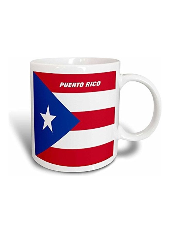 3Dروز قدح سحري بتصميم علم دولة بورتوريكو متغير الالوان حسب درجة الحرارة . أبيض/أحمر/أزرق - Image 1