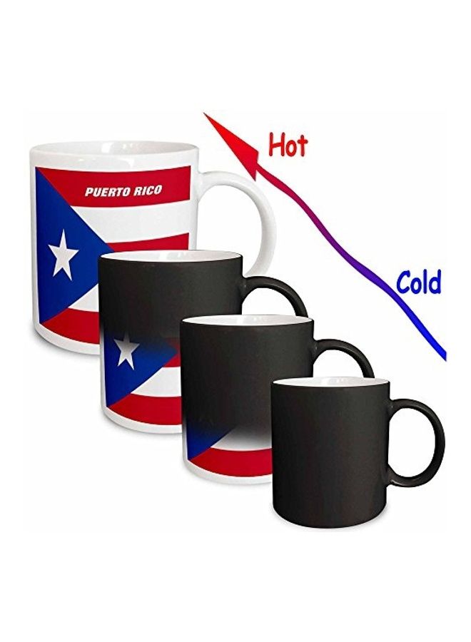3Dروز قدح سحري بتصميم علم دولة بورتوريكو متغير الالوان حسب درجة الحرارة . أبيض/أحمر/أزرق - Image 2
