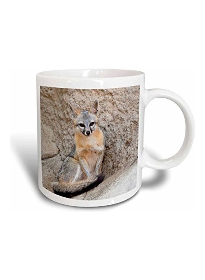 3Dروز مج بطبعة ثعلب . متعدد الألوان