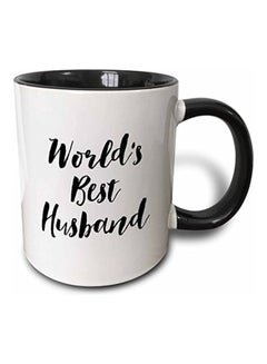 3DROSE Worlds Best Husband Ceramic Mug Black and White 