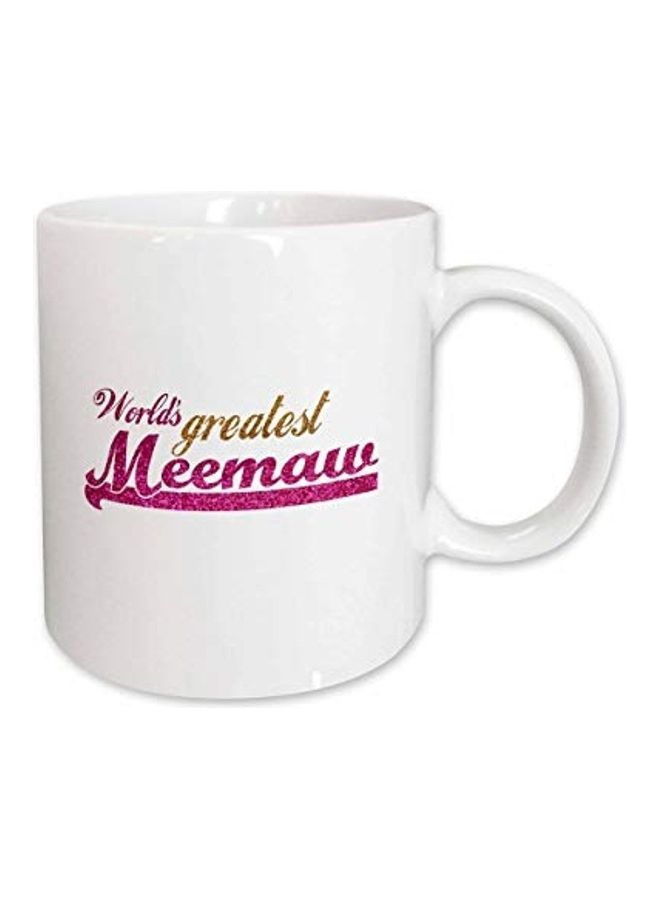 3DROSE Worlds Greatest Meemaw Ceramic Mug Multicolour - Image 1