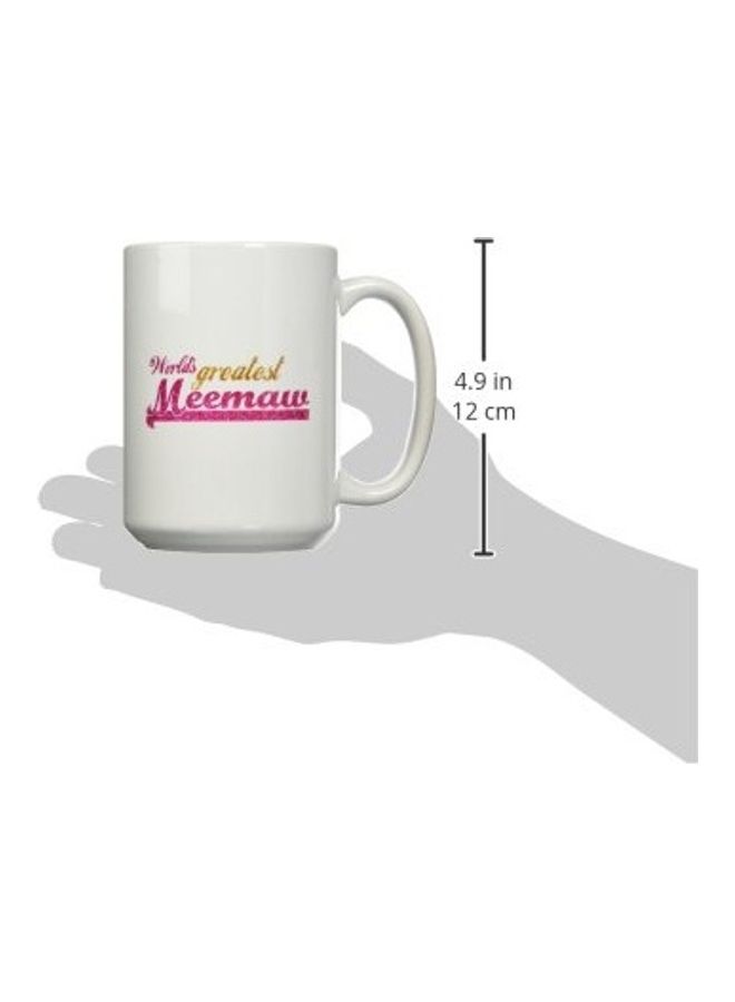 3DROSE Worlds Greatest Meemaw Ceramic Mug Multicolour - Image 2