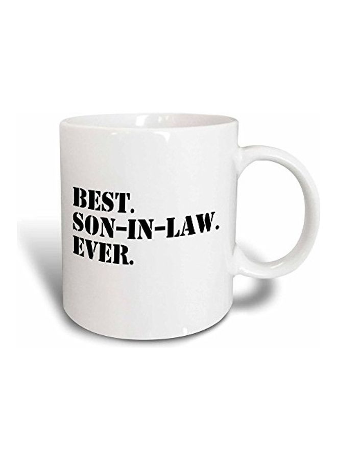 3DROSE Best Son In Law Ever Printed Ceramic Mug Black/White - Image 1