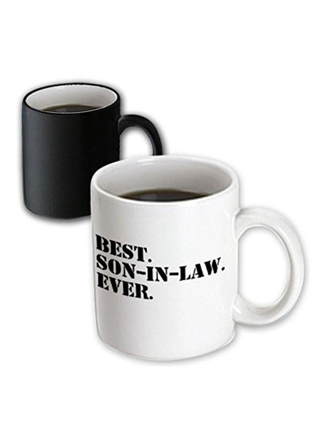 3DROSE Best Son In Law Ever Printed Ceramic Mug Black/White - Image 2