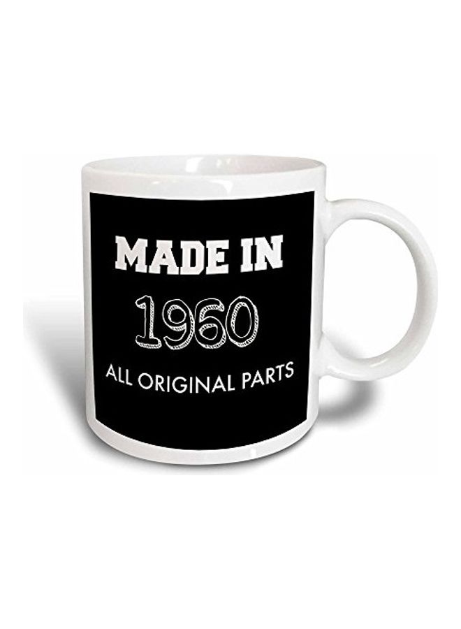 3DROSE Made In 1940 Print Background Mug White/Black - Image 1