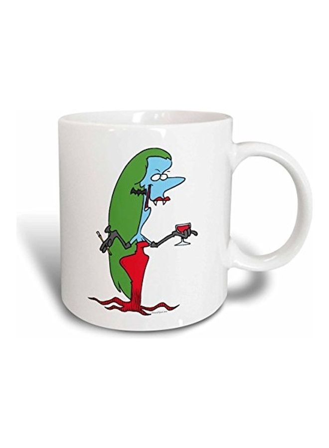 3DROSE - Silly Lady Vampire Cartoon Ceramic Mug Multicolour - Image 1