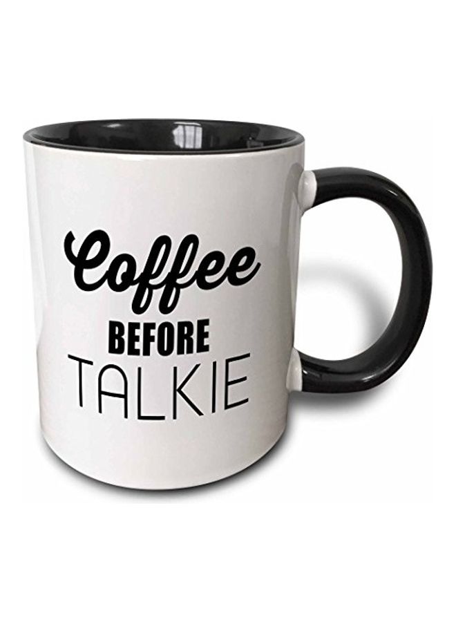 3Dروز مج قهوة بطبعة ثلاثية الأبعاد أسود/ أبيض