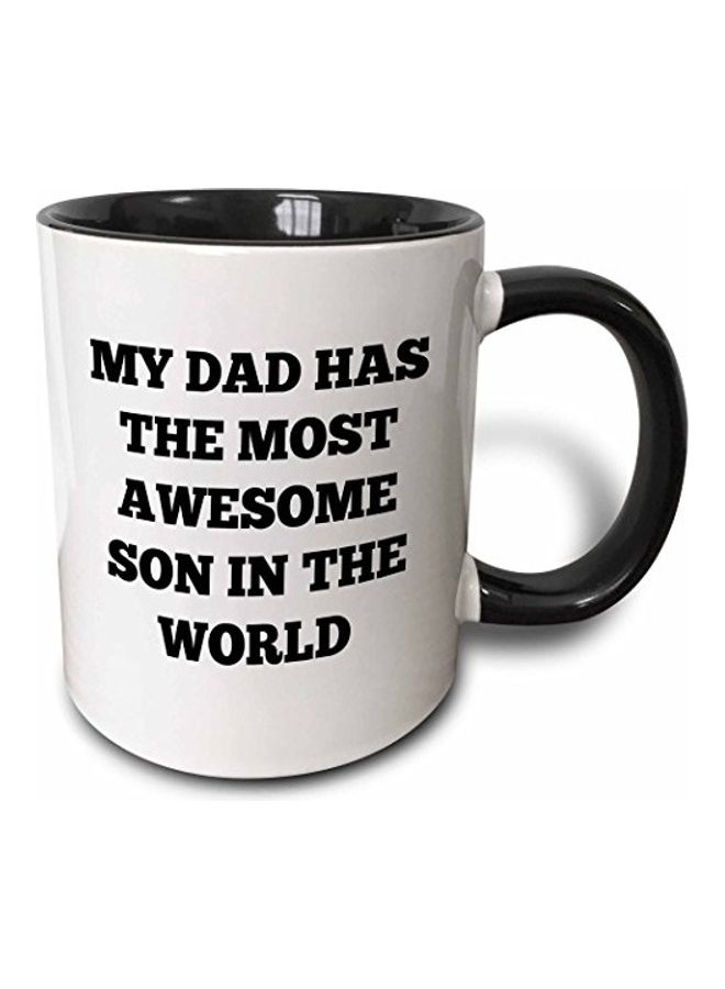 3Dروز مج قهوة بطبعة رسمة ثلاثية الأبعاد أسود/ أبيض