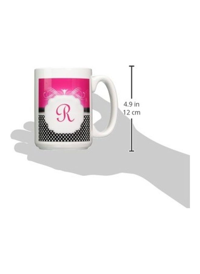 3DROSE Letter R Ceramic Mug Multicolour - Image 2