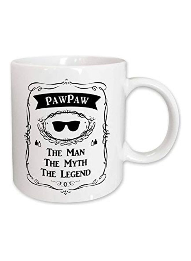 3Dروز مج مزين بطبعة كفوف حيوانات أبيض/ أسود