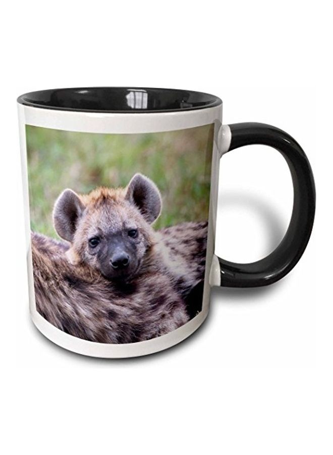 3Dروز مج قهوة من السيراميك بطبعة الضبع المرقط متعدد الألوان