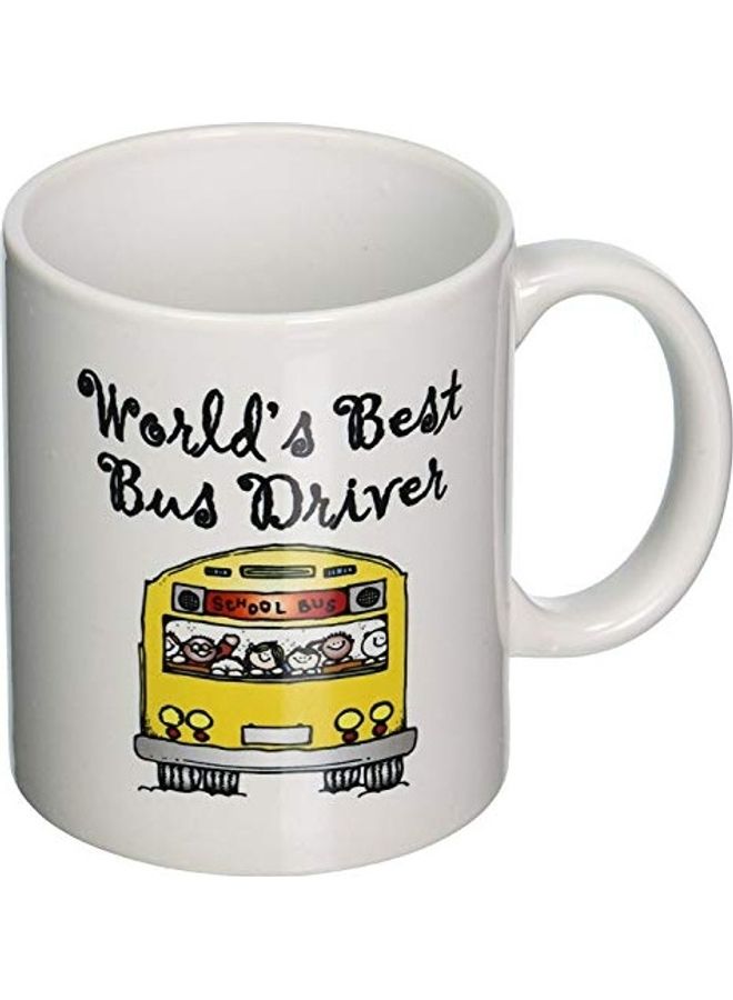 3Dروز مج سيراميك مطبوع عليه عبارة "Worlds Best Bus Driver" متعدد الألوان - Image 2