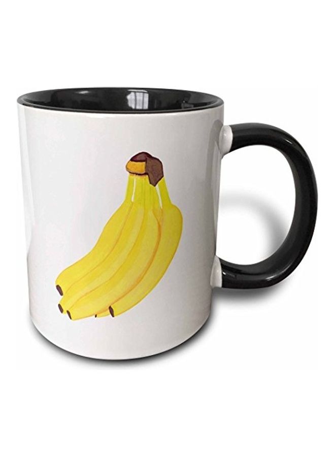 3DROSE Painting Bananas Two Tone Black Mug Multicolour