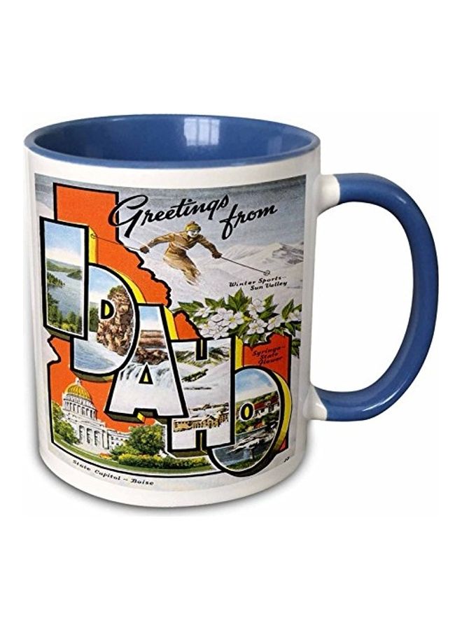 3Dروز "مج مطبوع عليه عبارة "Greetings From Idaho" متعدد الألوان