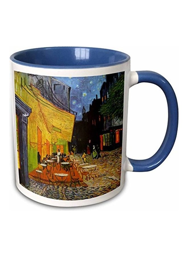 3Dروز مج بطبعة صورة محل قهوة متعدد الألوان