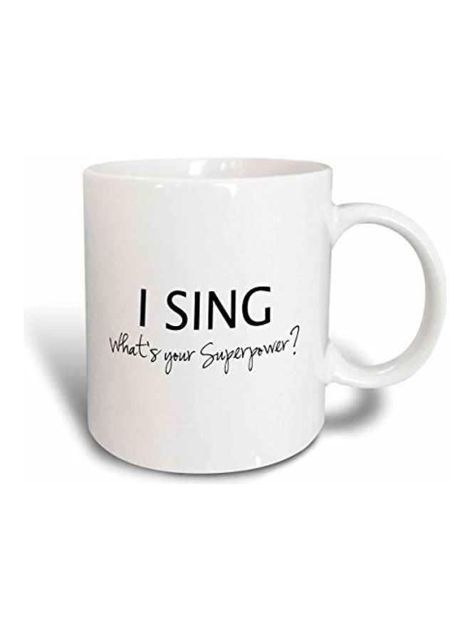 3DROSE Funny Singing Love Gift For Singers Ceramic Mug White  - Image 1