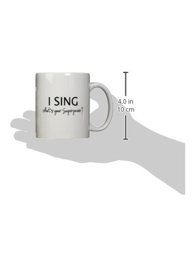 3DROSE Funny Singing Love Gift For Singers Ceramic Mug White  - Image 2