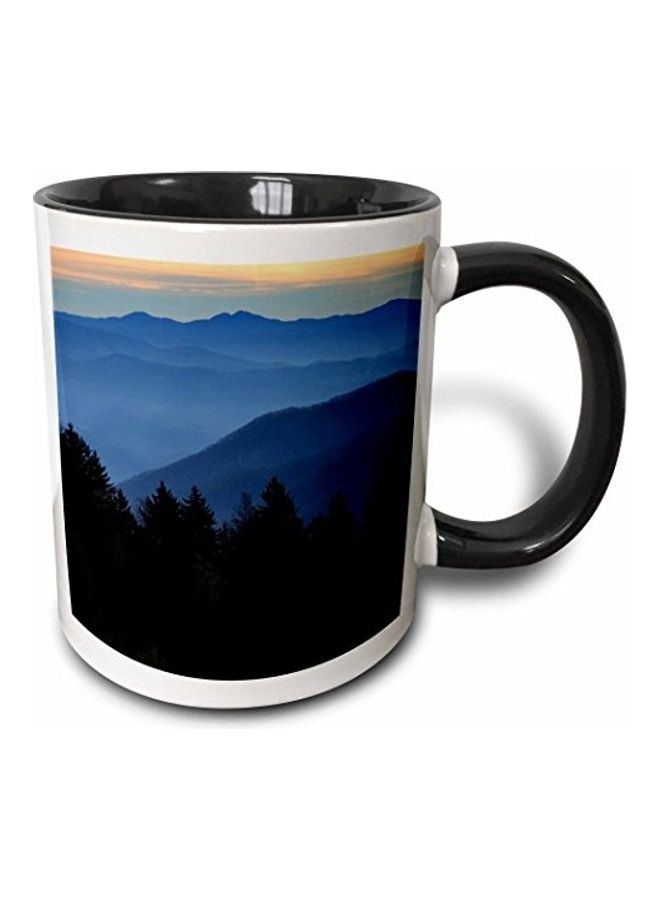3Dروز Mountains Printed Mug Black/White/Blue