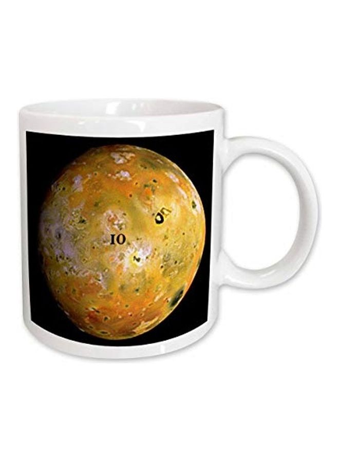 3Dروز مج من السيراميك بطبعة قمر جوبيتر متعدد الألوان