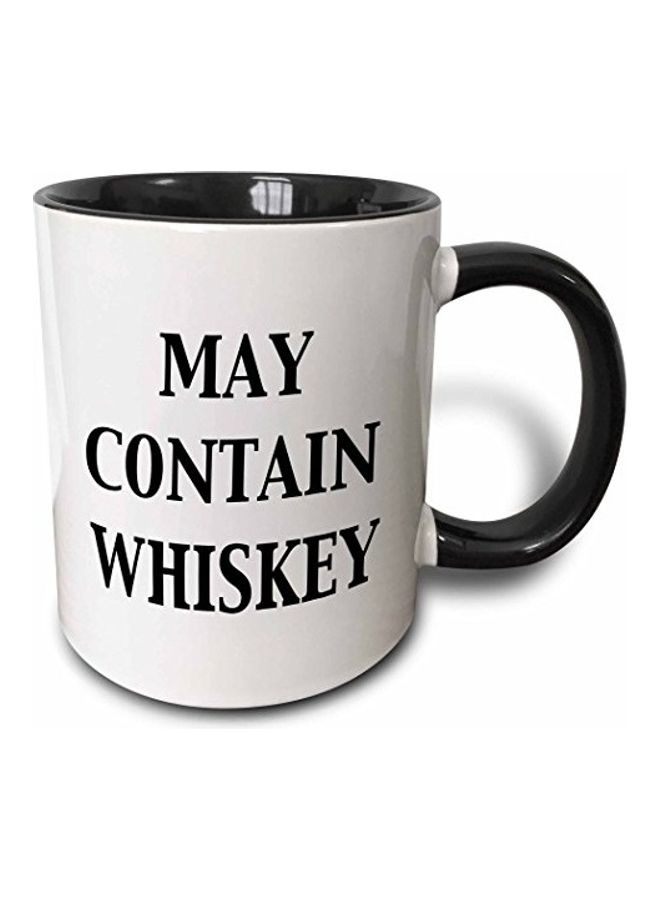 3DROSE May Contain Whiskey Printed Mug Black/White