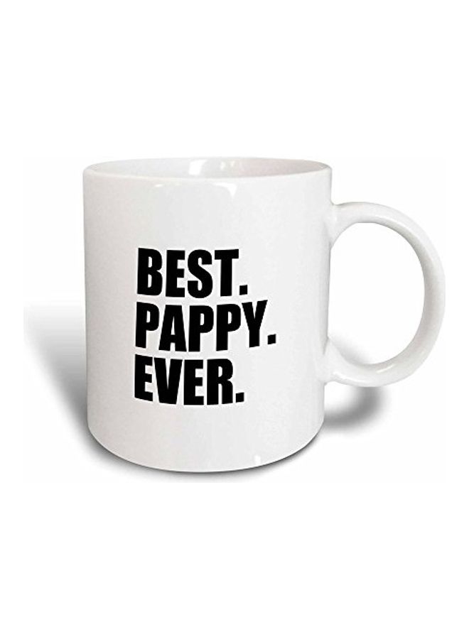 3DROSE Best Pappy Ever Printed Coffee Mug White/Black - Image 1