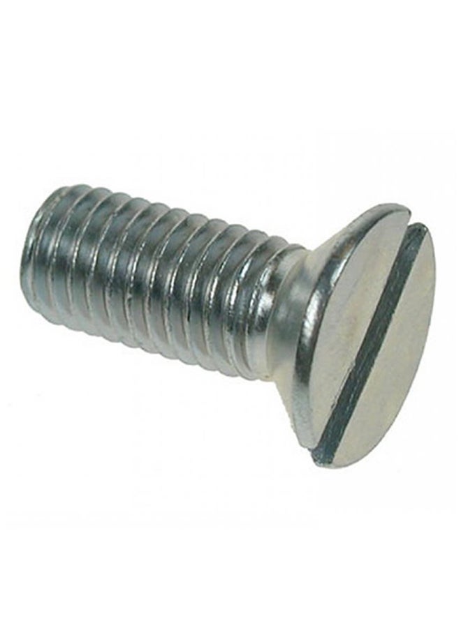 100 برغي للآلات بتصميم غاطس ومشقوق ومطلي بالنيكل فضي 4x10مم