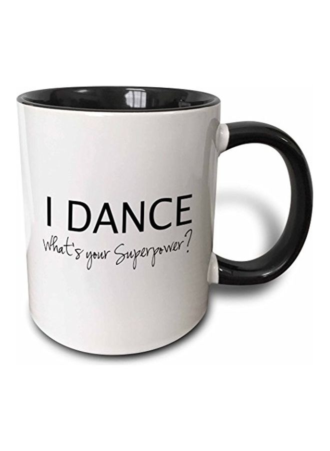I Dance Printed Mug Black/White