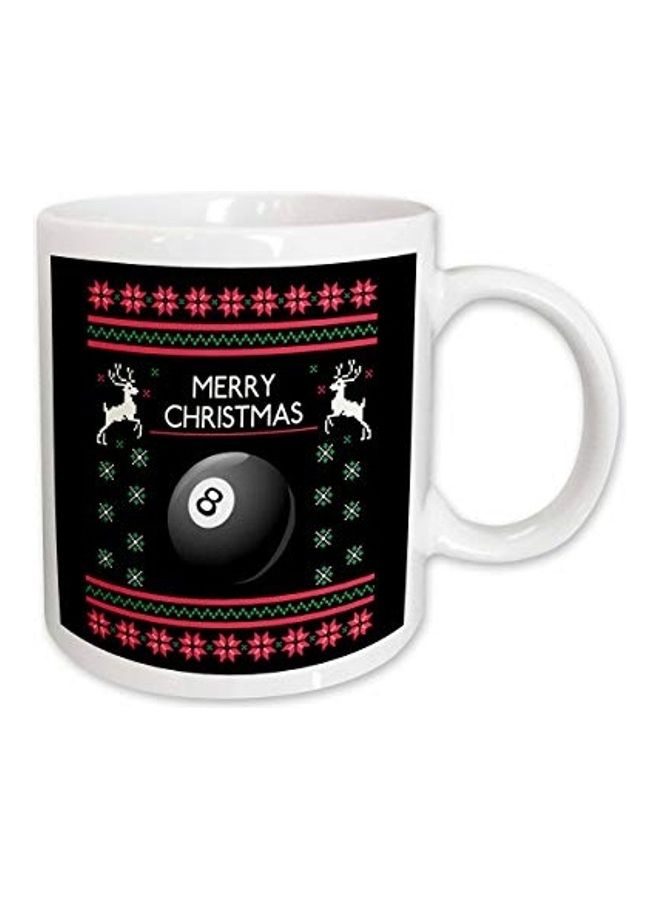 3DROSE Billiard Pool Game Play Merry Christmas Mug Multicolour