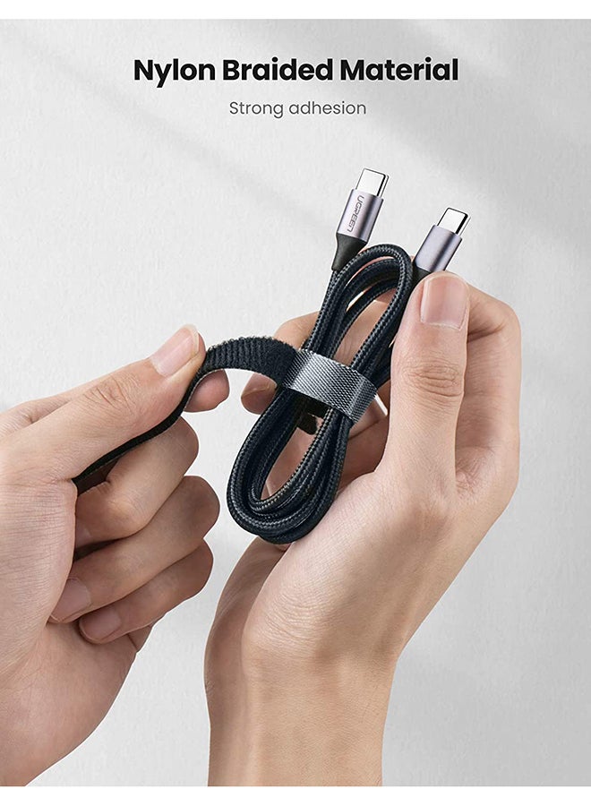 Ugreen - Reusable Magic Tie Hook and Loop Small Tape Pack of 20 Adjustable Cord Fastener Cable Organizer For Mouse Cables, Charging Cables, Data cables, Phone, Computer Cables black - Image 1