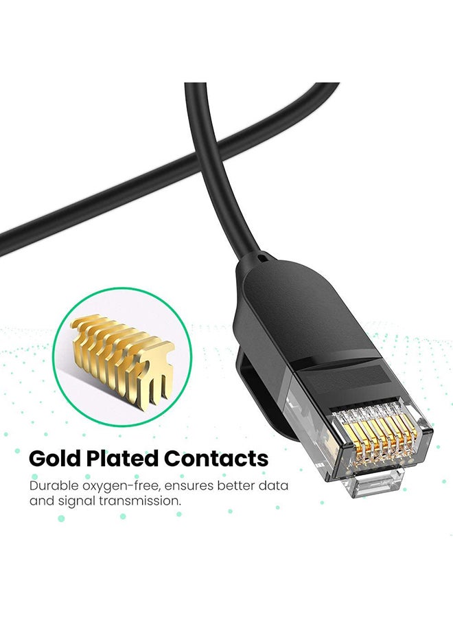 Ugreen - Ethernet Cable 3M High Speed 10Gbps CAT6a Ultra Slim LAN RJ45 Network Cord Gigabit Lead Compatible with PS5/PS4 Xbox One/Series WiFi Box Smart TV Modem Router Black - Image 1