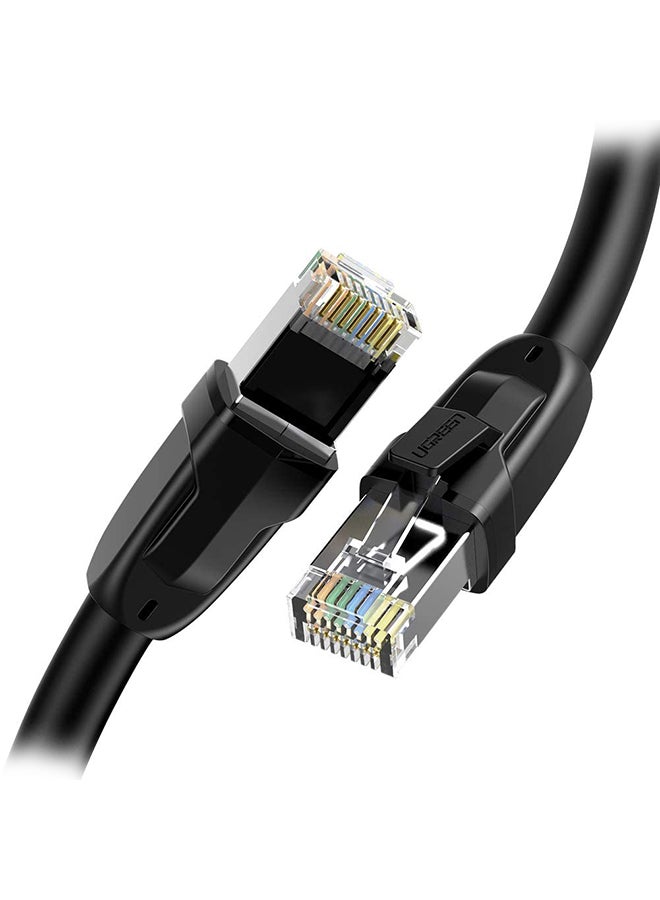 Ugreen Ethernet Cable Cat8 24AWG RJ45 Network Patch 2000Mhz LAN Wire Cord Shielded Compatible With Modem, Router, PC, Mac, Laptop, PS2, PS3, PS4, PS5, (3M) Black  - Image 1