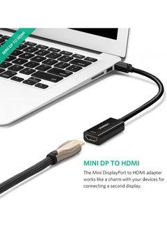 Ugreen Mini DisplayPort to HDMI Adapter Male to Female Thunderbolt 2.0  Transfer Compatible for Apple MacBook Pro MacBook Air Microsoft Surface Pro 4 3 Google Chromebook Black  - Image 2