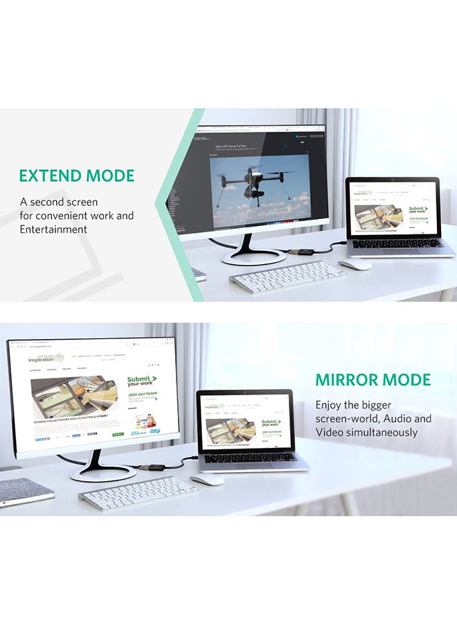 Ugreen Mini DisplayPort to HDMI Adapter Male to Female Thunderbolt 2.0  Transfer Compatible for Apple MacBook Pro MacBook Air Microsoft Surface Pro 4 3 Google Chromebook Black - Image 4