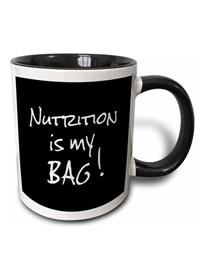 3DROSE Nutrition Is My Bag Printed Mug Black/White