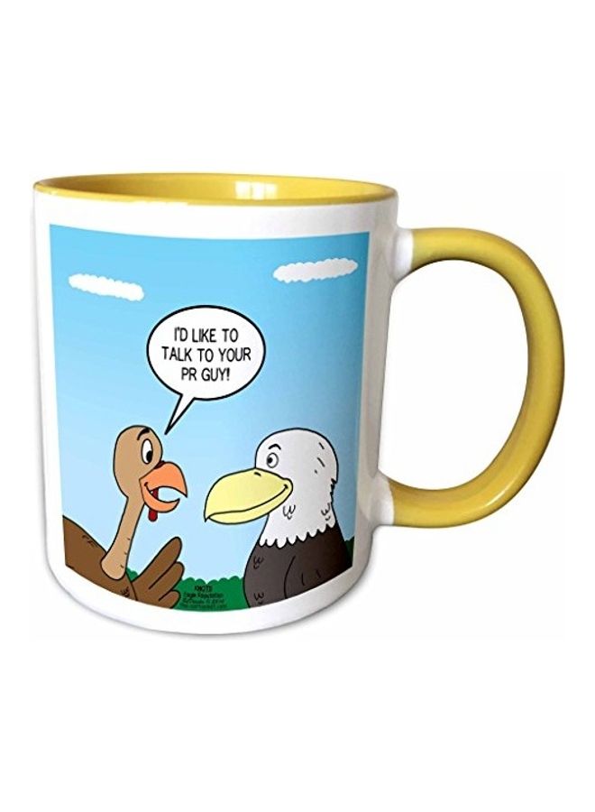 3Dروز مج مطبوع عليه صورة وعبارة "I'd Like To Talk To Your Pr Guy" متعدد الألوان