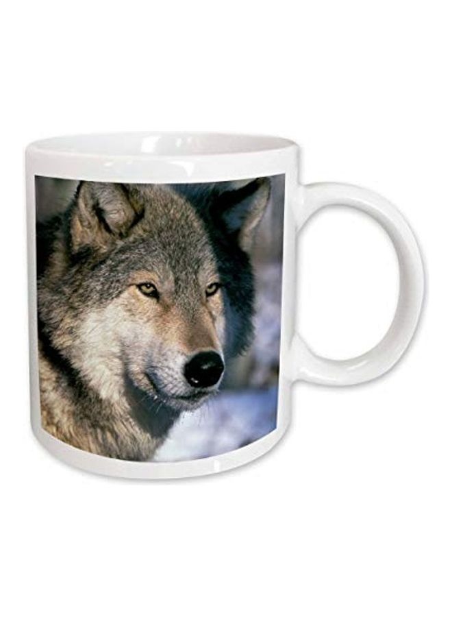 3Dروز مج قهوة بطبعة ذئب مينيسوتا متعدد الألوان