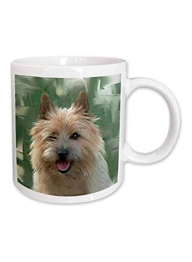 3Dروز Cairn Terrier Printed Mug White/Green/Beige