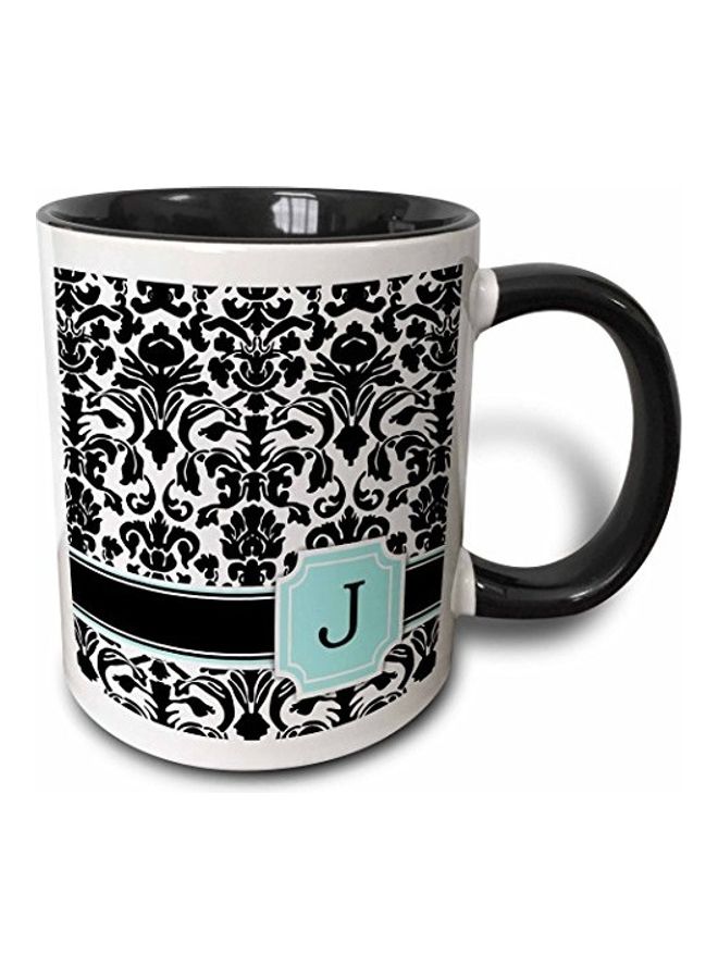 3DROSE Damask Pattern Mug Black