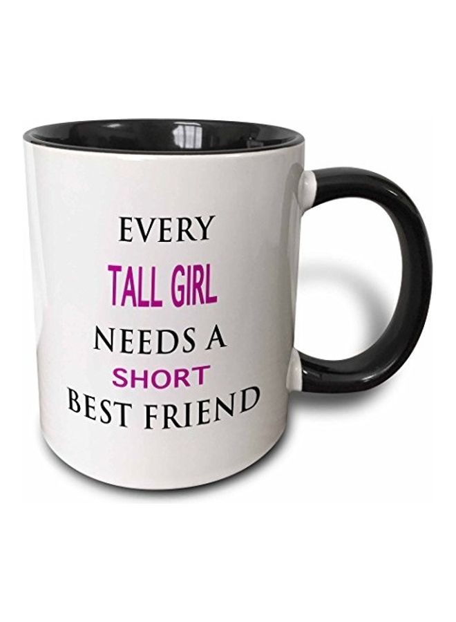 3DROSE Every Tall Girl Needs a Short Best Friend Two Tone Mug Multicolour 