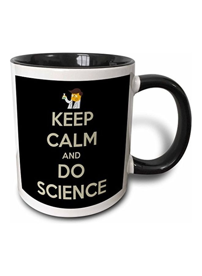 3DROSE Keep Calm And Do Science Mug Black/White