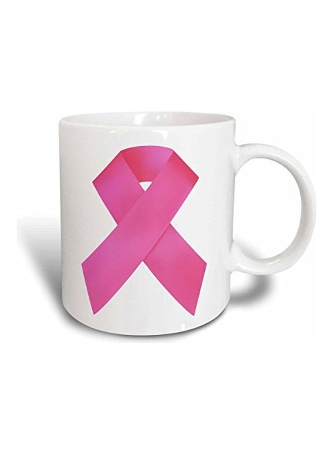 3Dروز مج من السيراميك بطبعة شريط وردي اللون متعدد الألوان