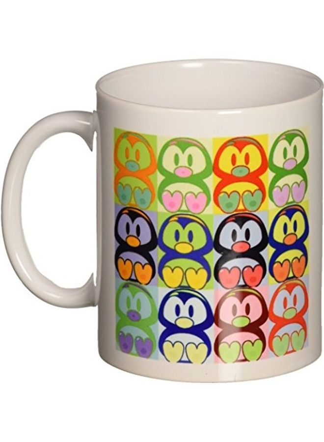 3Dروز مج بوب آرت بتصميم رسومات كرتونية على شكل بطريق متعدد الألوان - Image 2