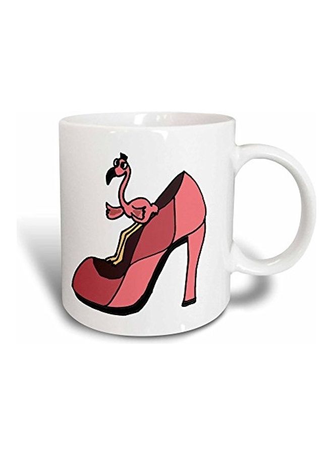 3DROSE High Heel Shoe Mug White/Pink - Image 1