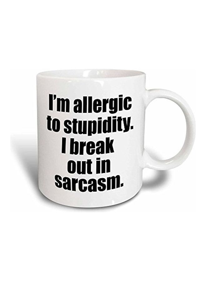 3DROSE 3D Painted Coffee Mug White/Black