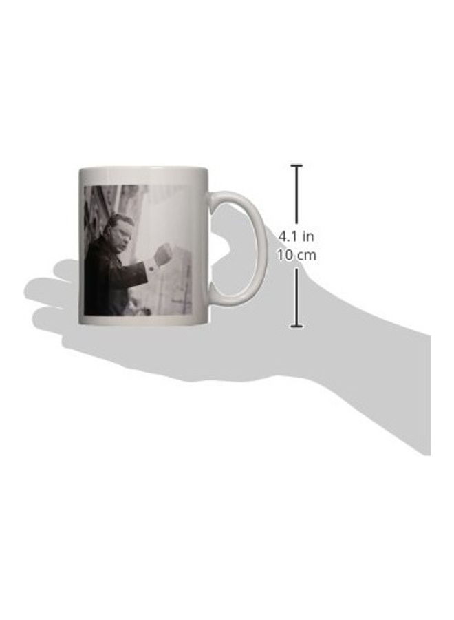 3DROSE The Bull Moose Ceramic Mug White/Grey - Image 2