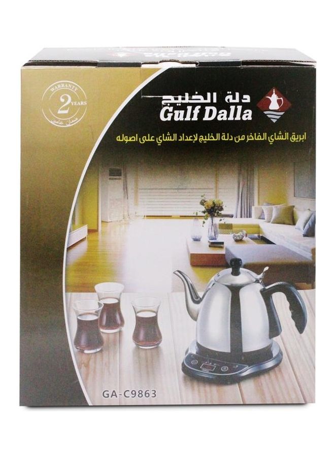 غالف دالا ماكينة صنع الشاي والقهوة العربية 1.0 L 600.0 W GA-C9863 أسود/ فضي - Image 2